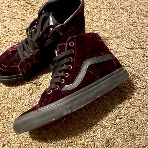 Purple Crushed Velvet Vans